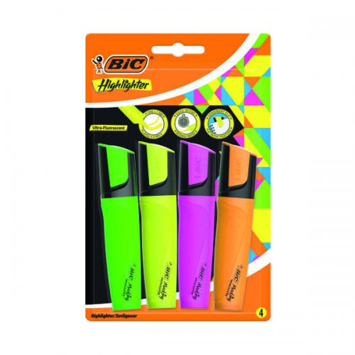 bic-marking-highlighter-chisel-tip-assorted-pack-of-4-943652-bc46131